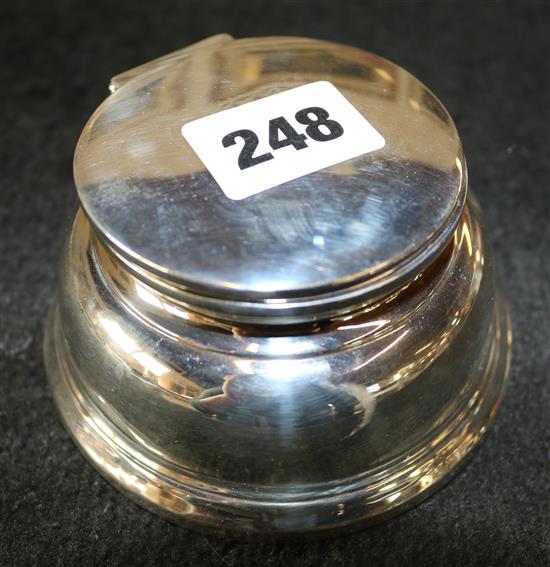 George V silver inkpot